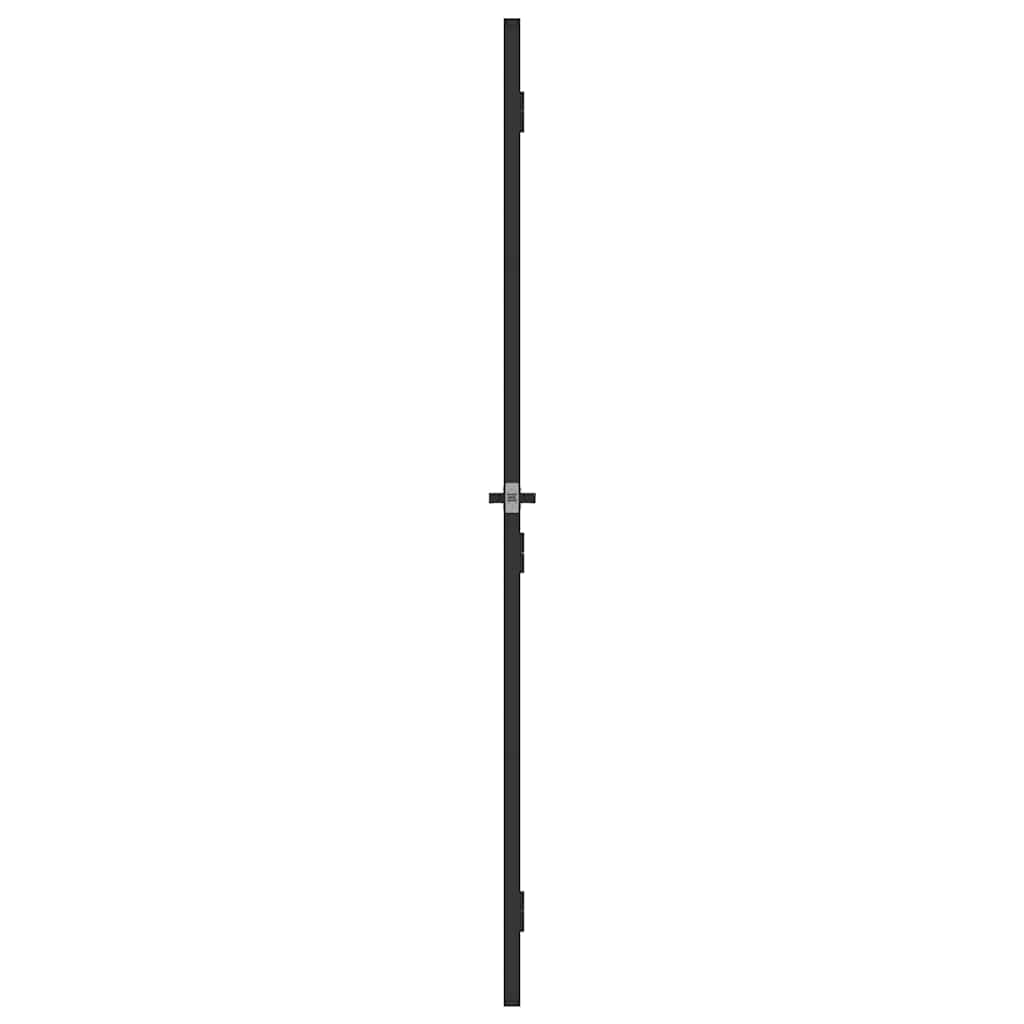Vidaxl Drzwi Wewnętrzne, Czarne, 76X201,5 Cm, Szkło I Aluminium