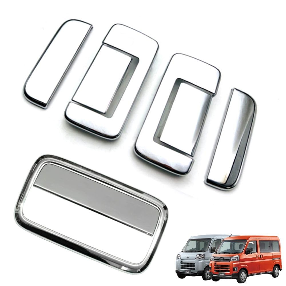 Hijet Cargo S700V S710V Chrome Door Handle Covers with Full Set of 8 one+lifestyle Frame,