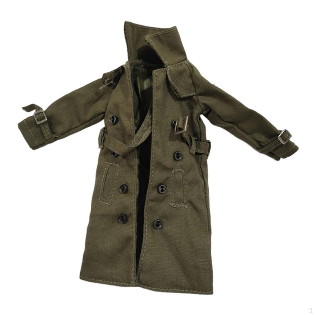 1/ Figure Cappotto da Trincea 6 pollici Abbigliamento Maschile Femminile Abbigliamento in Miniatura Vestire Bambola Mobile