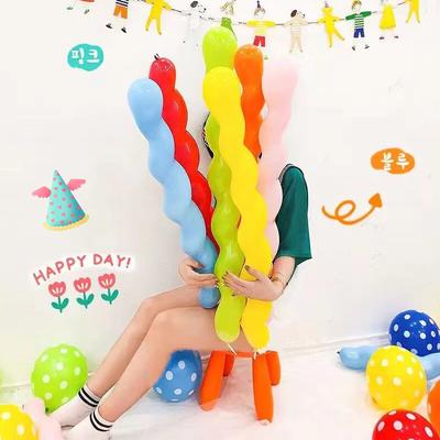 50/100/200pcs Spiral Balloons Twist Spiraal Latex Balloon DIY Decoration Unique Wedding Happy Birthday Holiday Decorations TMZ