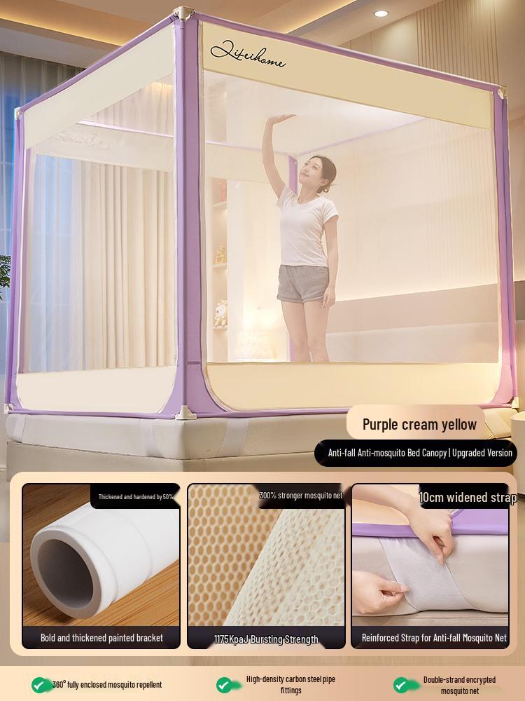 Free Shipping 2026 Anti-Fall Mosquito Net: Full-Cover Bed Rail Tent for Babies and Children