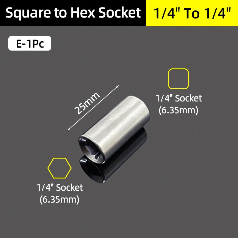 

Double Square head Socket adapter Converter Reducer Set 1/4 3/8 1/2 Impact Drive Ratchet Wrench Socket Adaptor Repair Hand Tool
