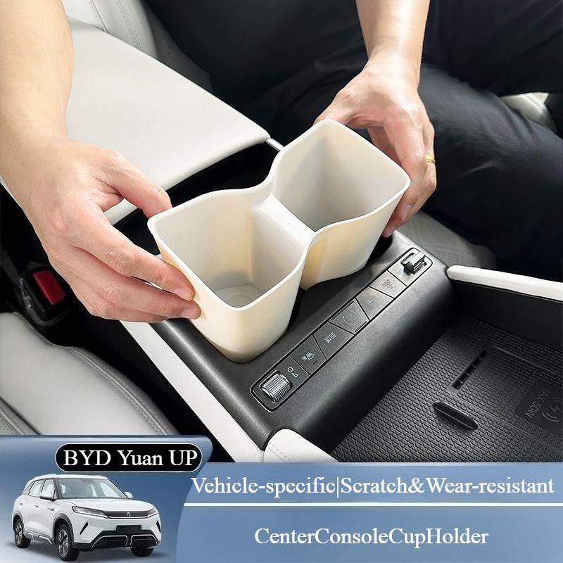 For BYD ATTO 2 2024 2025 Center Console Water Cup Holder Limiter Premium Organizer TPE Drink Storage Box Newest Car Accessories