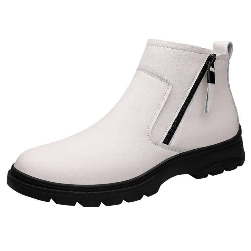 Fashion Luxury Brand Mens Casual Shoes Winter Warm Boots Business Formal Chelsea Boots High Quality Genuine Leather Snow Men Ankle Boots