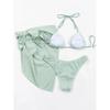 Sexy Bikinis Women Swimsuit 3 Pieces Bikini Set Halter Cover Up Brazilian Swimwear Female Beach Wear Bathing Suits Biquini