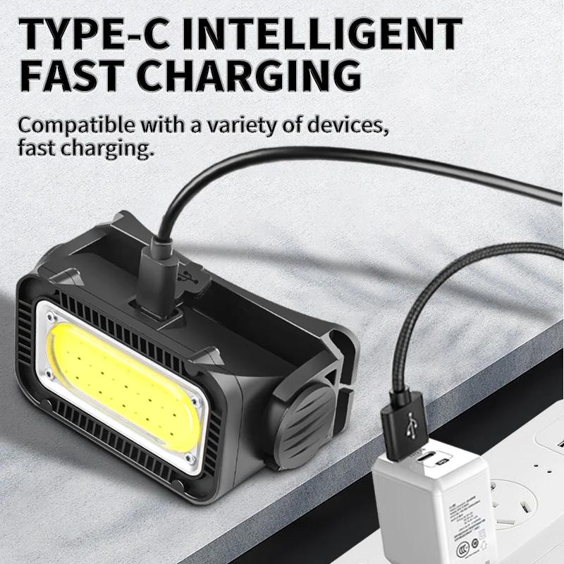 K351/K372/K371 Powerful COB Headlamp Built In 18650 Battery Headlight Flashlight Head Lamp White & Red Lighting Hiking Camping Running Lantern