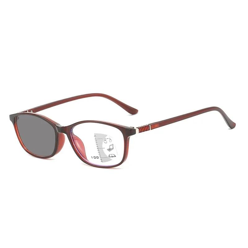 Progressive Multifocal Photochromic Reading Glasses for Middle-aged Anti Blue Light Reading Glasses Men Women Far Sight Glasses