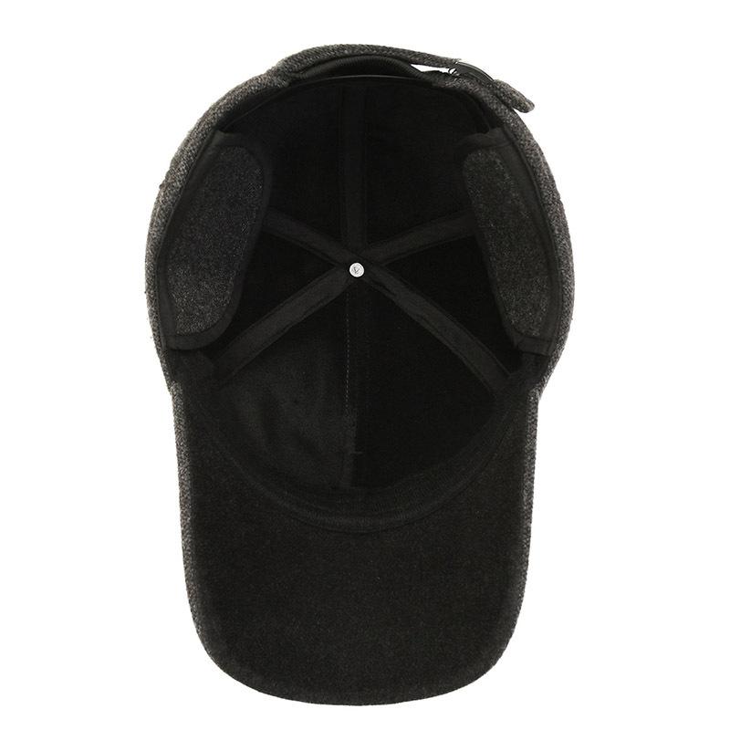 Podzim Zima Pánská čepice Velvet Silná Baseballová čepice Outdoorové sporty Ochrana sluchu Bavlněná čepice Peak