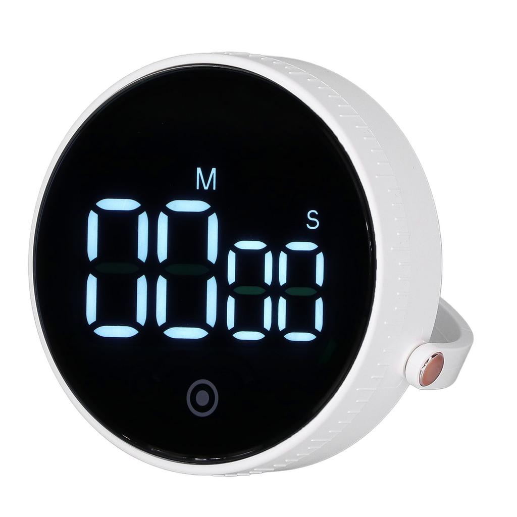 Desktop Timer Minimalist Round 3 Level Volume Adjustable Digital Countdown with Ultra Clear Display