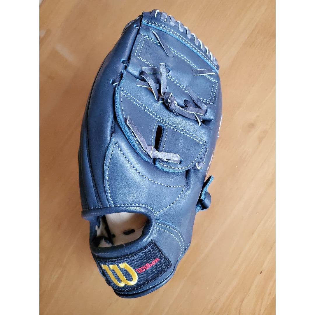 Used Wilson Softball Gloves Navy Gray