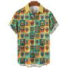 Camisa Vintage para Hombre 3D Lucha Libre Mexicana Estampada Ropa de Alta Calidad para Hombre Holgada Oversize Moda Casual Manga Corta