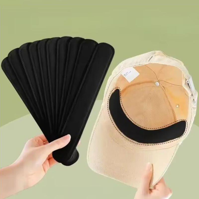 10Pcs Disposable Sweaty Brim Sticker Anti-Dirty Thin Breathable Baseball Cap Lining Sweat Resistant Sticker Self-adhesive Hat Sweat Pad Sticker