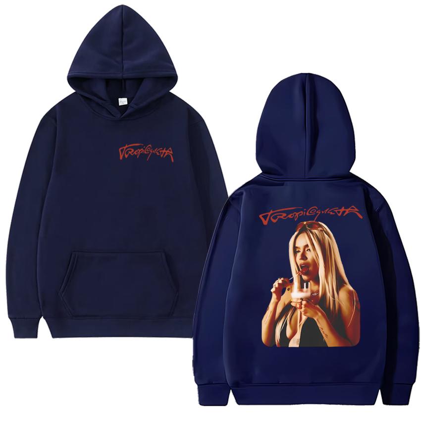 

Singer Karol G Tropicoqueta album Double Sided print Hoodie Men women Fashion Y2k Sweatshirt Unisex Fleece Long sleeve pullovers 3XL