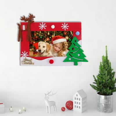 1 Set Bilderrahmen, auffällige Weihnachtsbäume, Weihnachtsmann-Dekoration, Weihnachtsbilderrahmen für Feiertage, Festlichkeiten