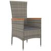 VidaXL Garden Chairs with Cushions 2 Pcs Woven Resin Grey 319526