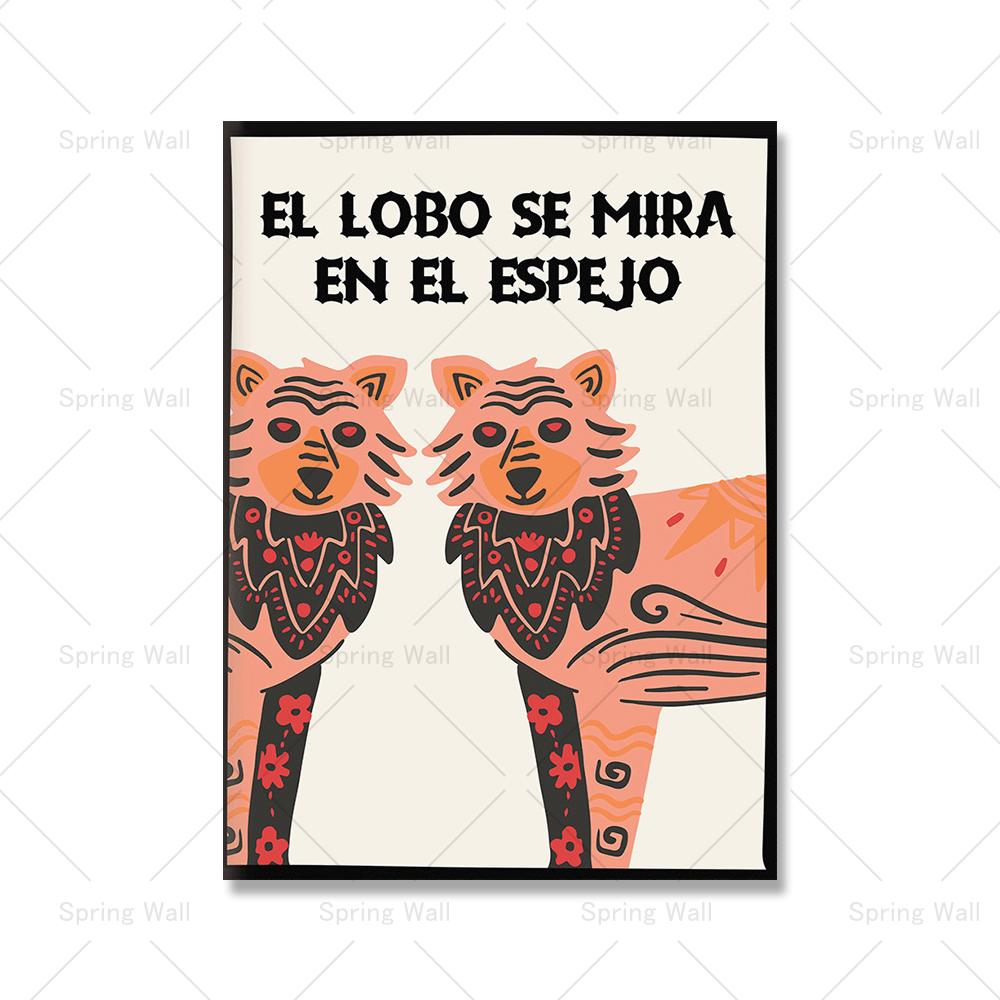 Vintage Mexican Cactus Tiger Flower Culture Wall Art Canvas Painting Travel Poster And Prints Wall Picture For Living Room Decor
