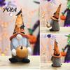 Safety Halloween Decor for Kids Gnome Figurine, Fabric Pumpkin Bat Ornament, Faceless Doll Creative Desktop Figurine Shelf Table, Spooky Home