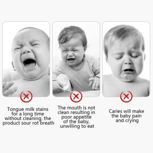 Baby Tongue Cleaner, Baby Oral Cleaner - Portable Toddler Toothbrush, 30-Piece Set of Baby Teething Cleaning Sticks, Portable Gauze Toothbrush, Toddle