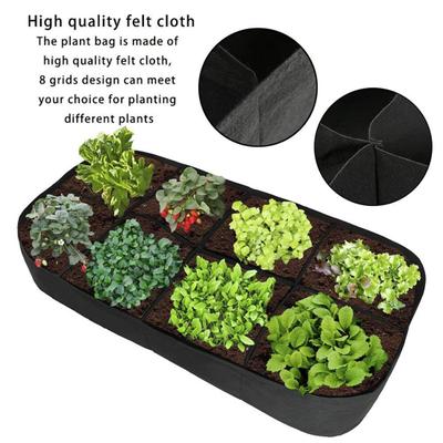1/2 Stück rechteckige Pflanzbeutel mit großer Kapazität, kein Zusammenbau erforderlich, Pflanzbehälter für den Garten, Kräuter, Blumen, Pflanztöpfe