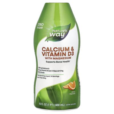 Calcium & Vitamin D3 Magnesium, Citrus Flavor, 480 Ml (16 Fl Oz)