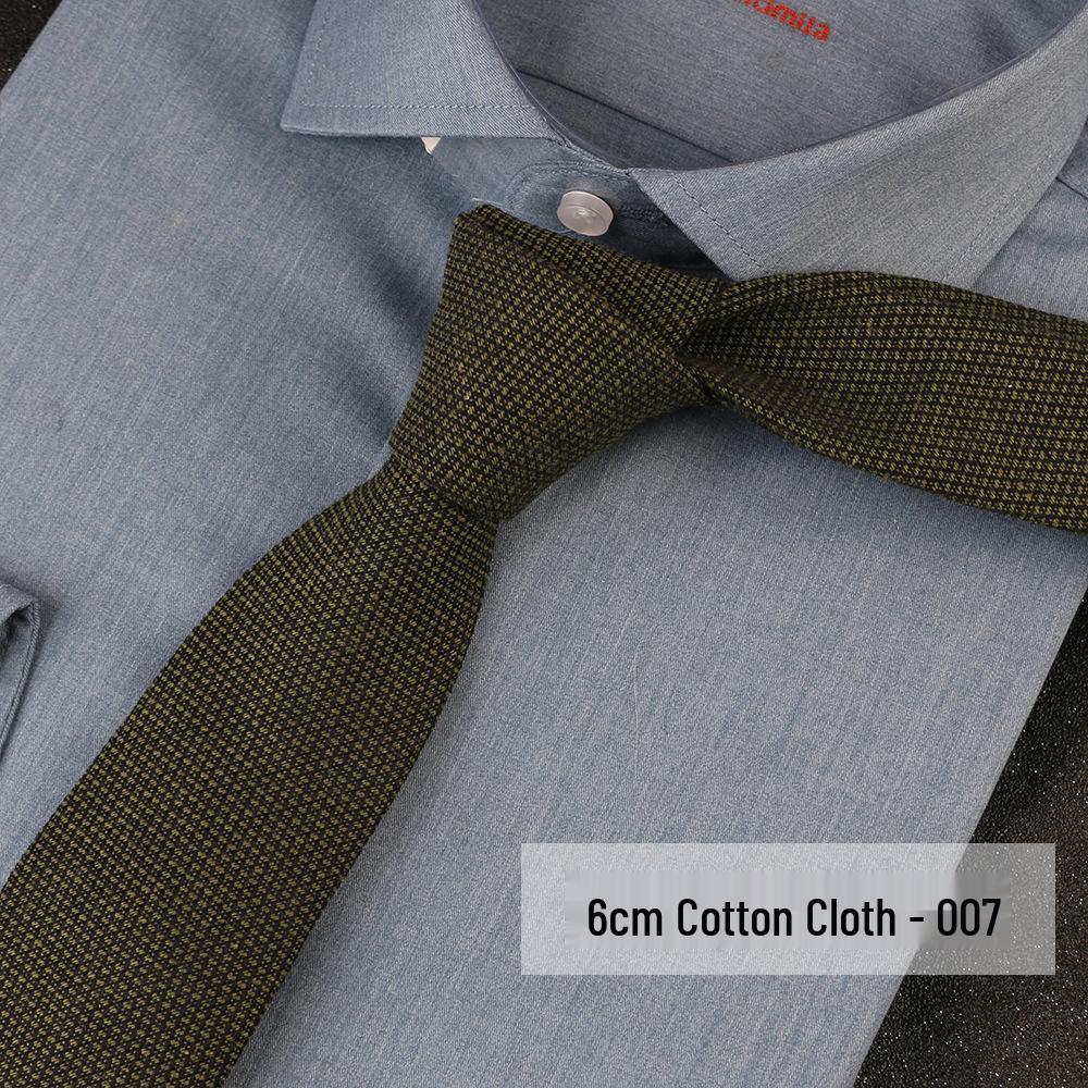 Plaid Retro Casual & Business Formal Coffee Cotton Tie