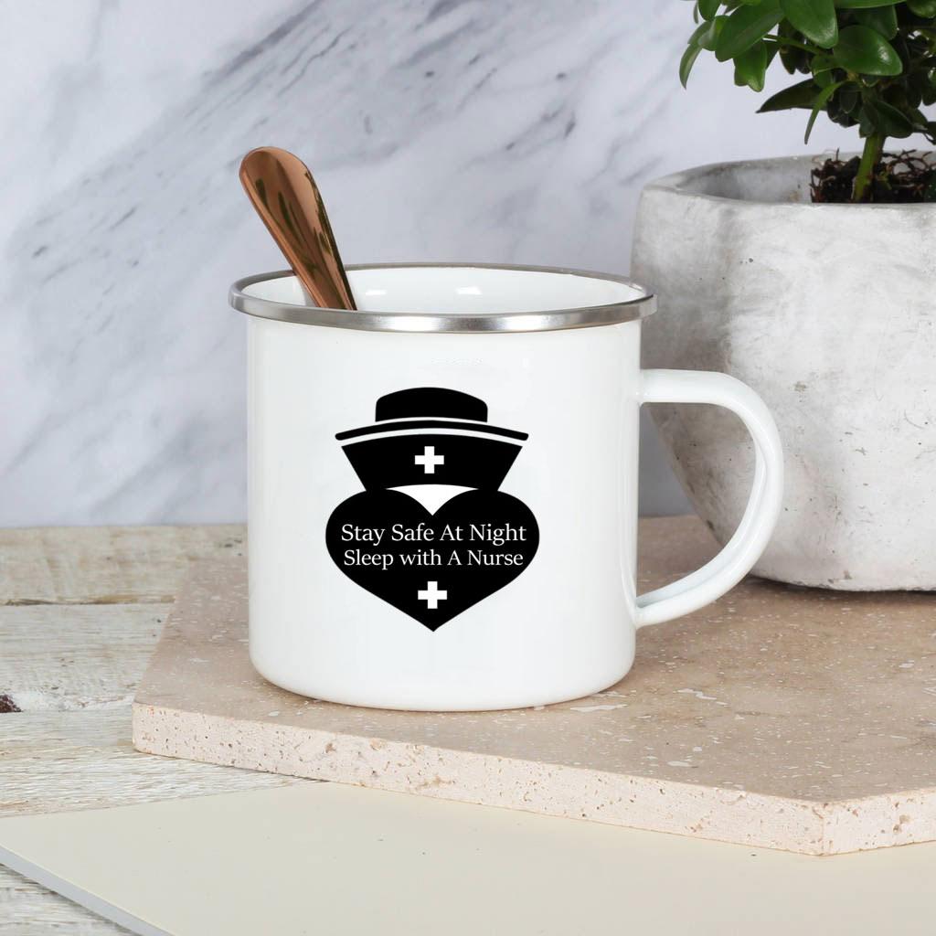 Best Nurse Ever Enamel Mug Cups With Handle It A Beautiful Day To Save Lives Nurse Aunt Birthday Perfect Gifts for Nurses Day