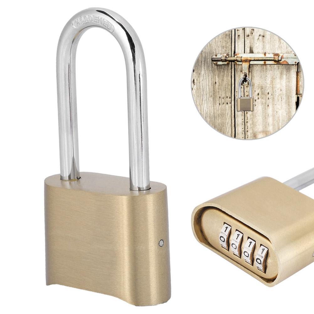 4 Dial Digit Password Brass Lock Combination Suitcase Luggage Code Password Lock Padlock