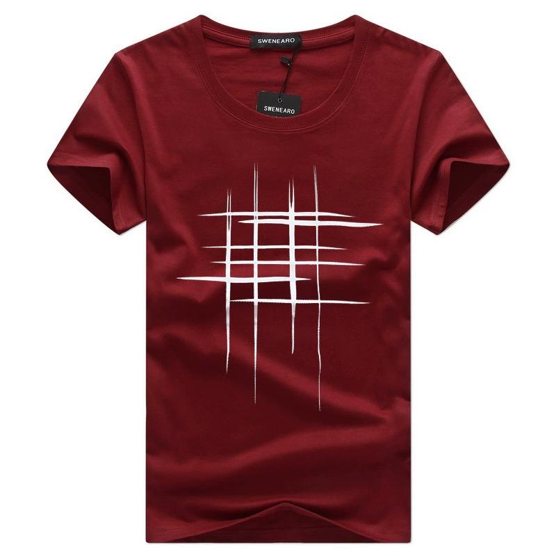 Large Short Sleeved T-shirt Men's Top Half Sleeve Cross Shaped