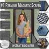 Premium Quality Magic Mesh Net Screen Door With Magnetic Closure For Bug-free Living