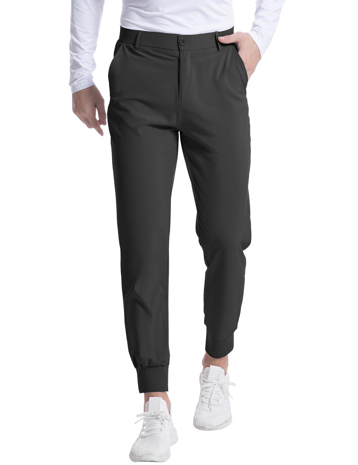 

Men s Four Seasons Elastic Slim-fit Golf Jogging Pants Extra Large чорний