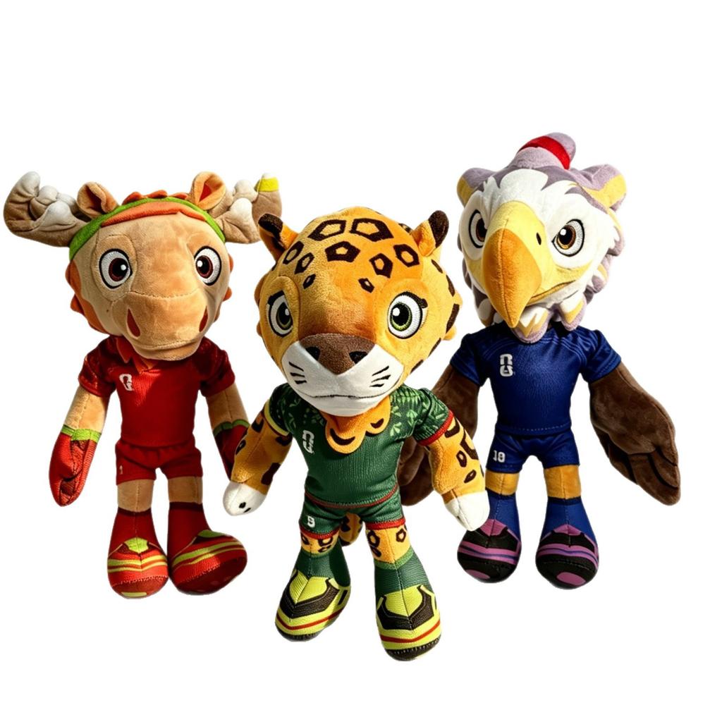 2026 World Cup Trophy Mascot Keychain Plush Doll Soccer Fan Decoration Mini Collectible