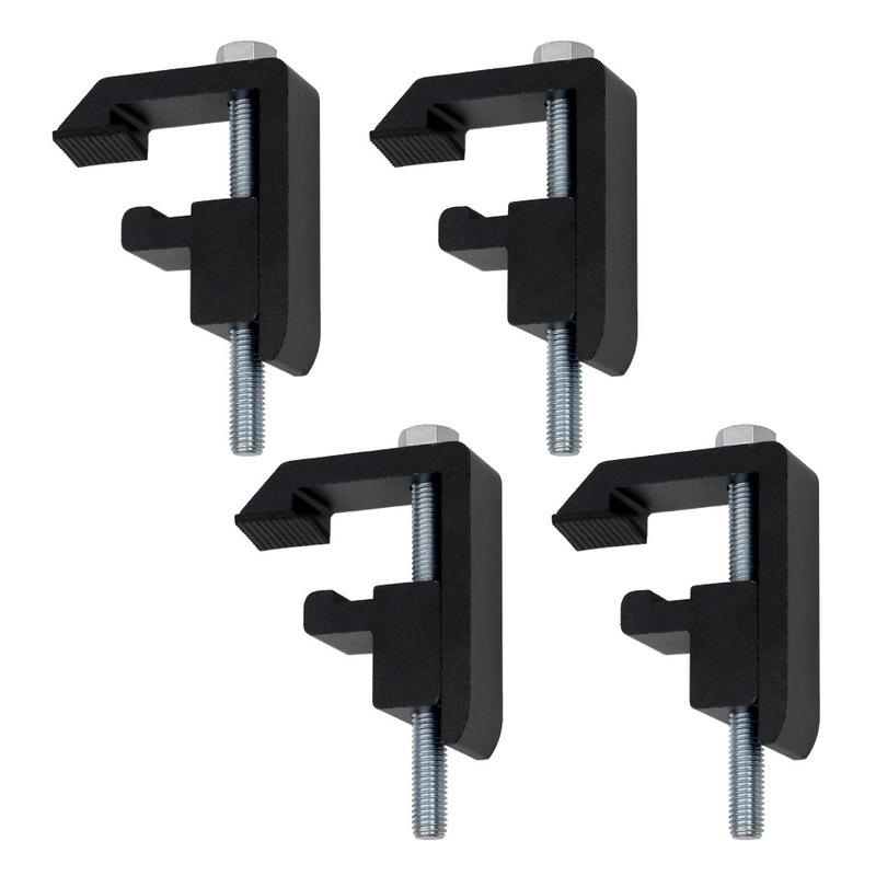 4Pcs/Set Black Utility Track System Mounting Clamp Fit Toyota Tacoma Tundra Camper Shell Truck Cap Bracket P-AC-04N