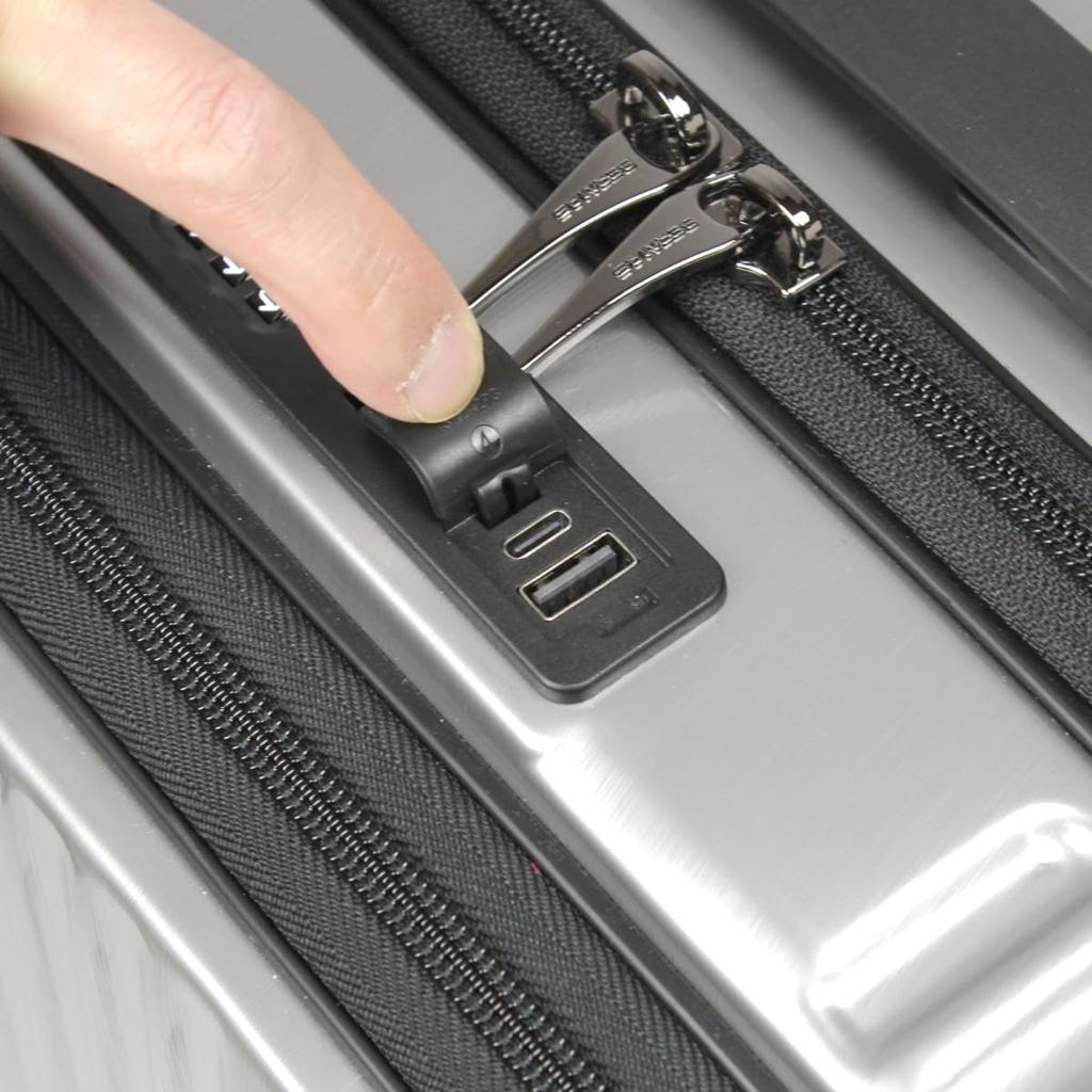 Suitcase Inter City 60521 53L Silent casters with stopper Dial lock type Jet black [Barmouth] 3.5kg