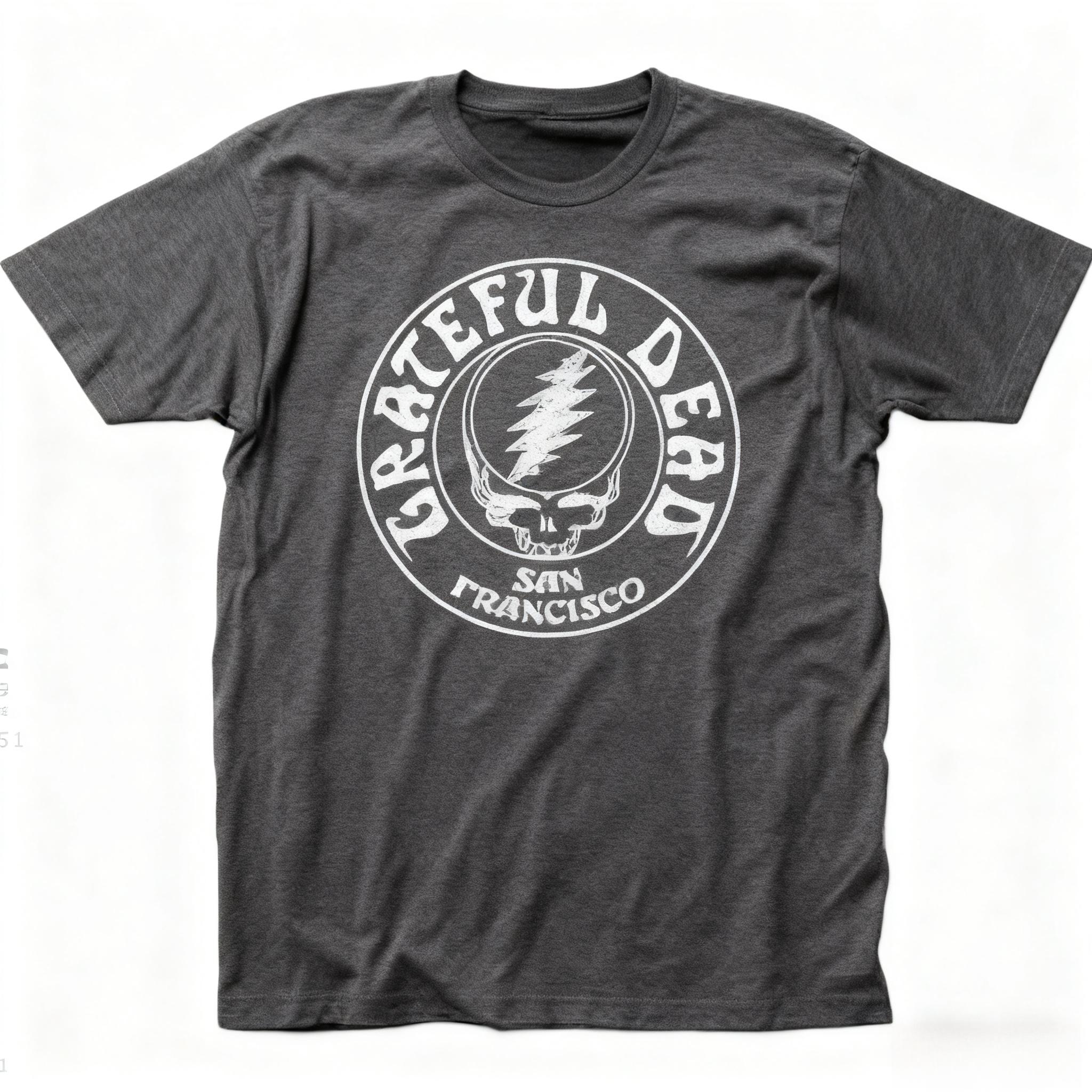 

Grateful Dead Opaque Skull T Shirt Unisexs Women Rock Music Classic Band Tee Round Neck Short Sleeve Loose Tee Black S3XL 4XL