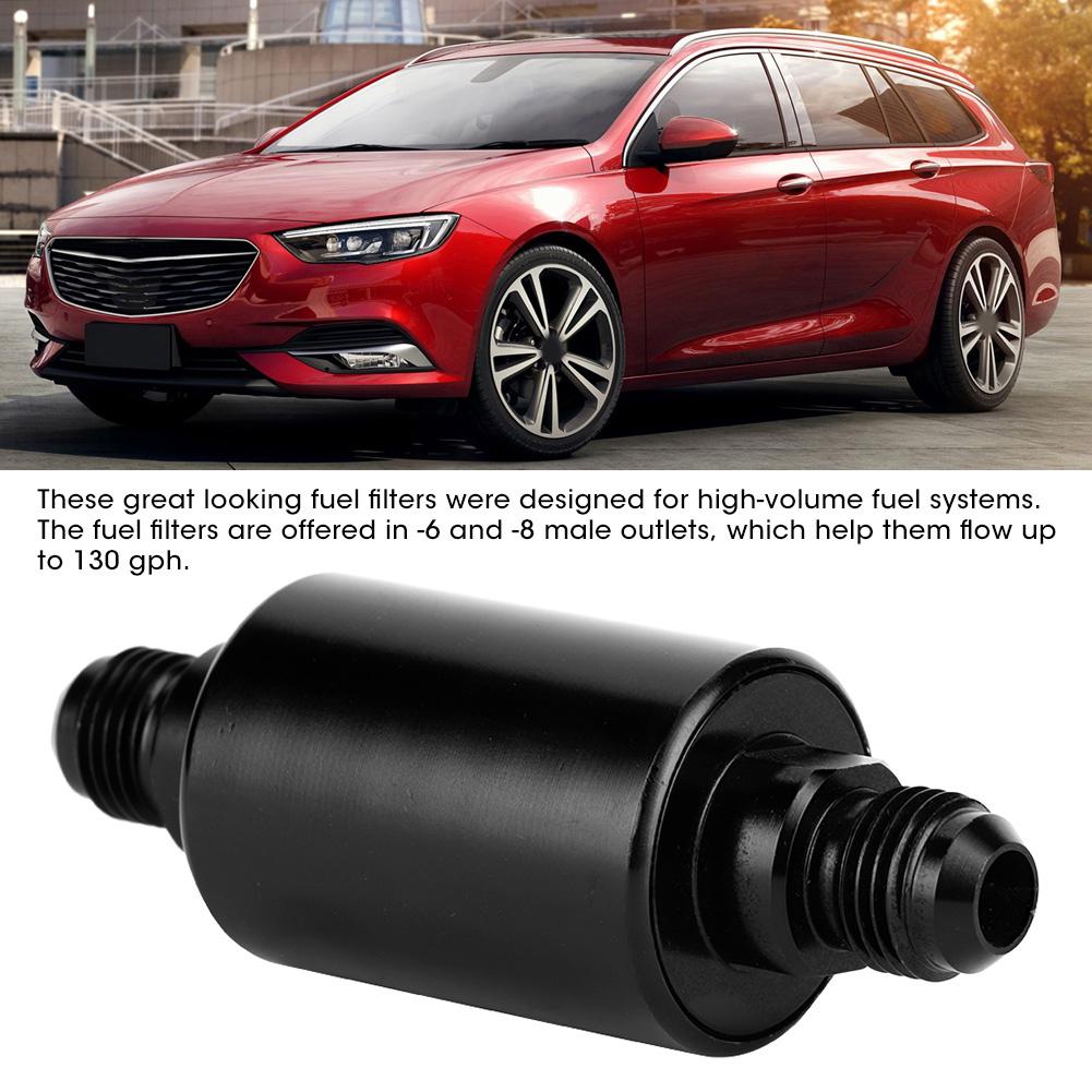 Aluminum Alloy AN6 In Line Fuel Filter Universal Auto Car Modification Accessory