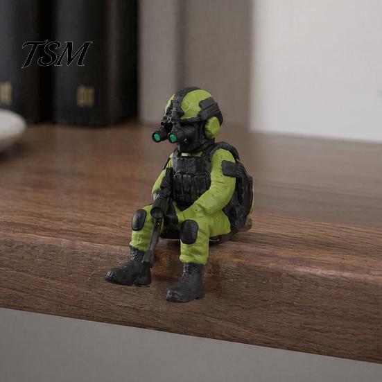 Tactical Desk Decor 3D Printed Soldier Desktop Figurine, Military Model, Miniature Resin Special Forces Ornament for Home Office Car And Lovers