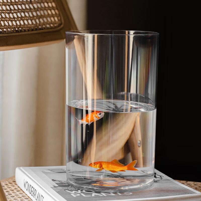 Transparent Acrylic Cylindrical Flower Vase