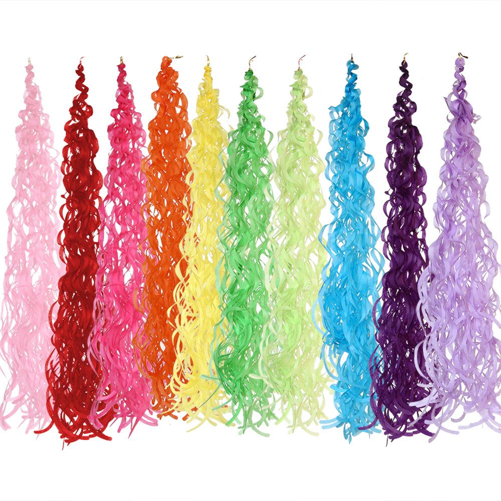10 Sets Colorful Paper Swirl Hanging Garlands Balloon Lanterns Tassel for Birthday Baby Shower Wedding Party Background Decor