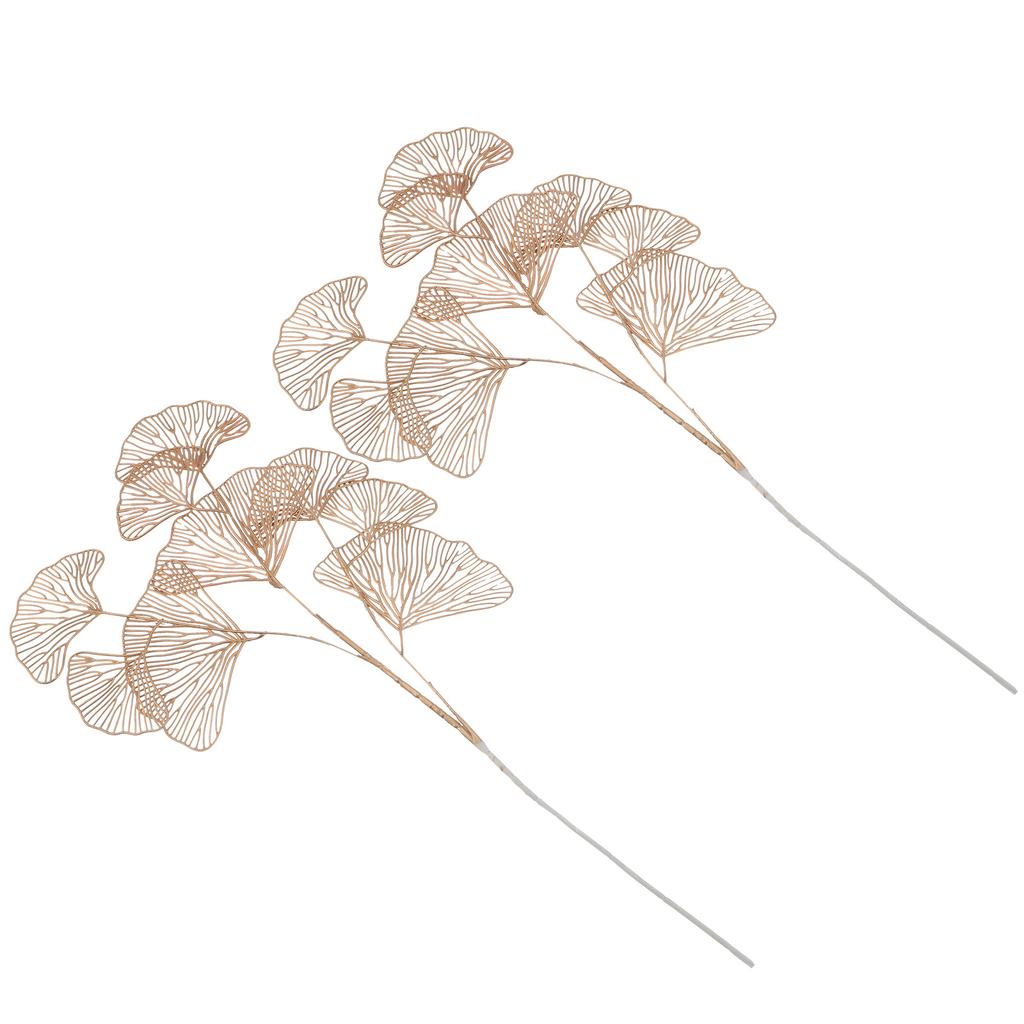 2 Pcs Simulated Ginkgo Decorative Plant Wedding Supplies Artificial Shrub Photo Props Fake Lifelike Simulation
