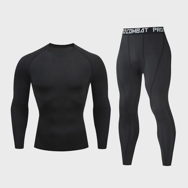Men's Quick-Dry Red Long-Sleeve Sports Tights for Running and Basketball - Autumn/Winter Fitness Wear