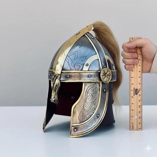 Средневековый Шлем Всадника, Шлем Маршала Эомера, Viking LARP Стальной Латунный Шлем Рыцаря, Косплей Броня и Подарок для Коллекции