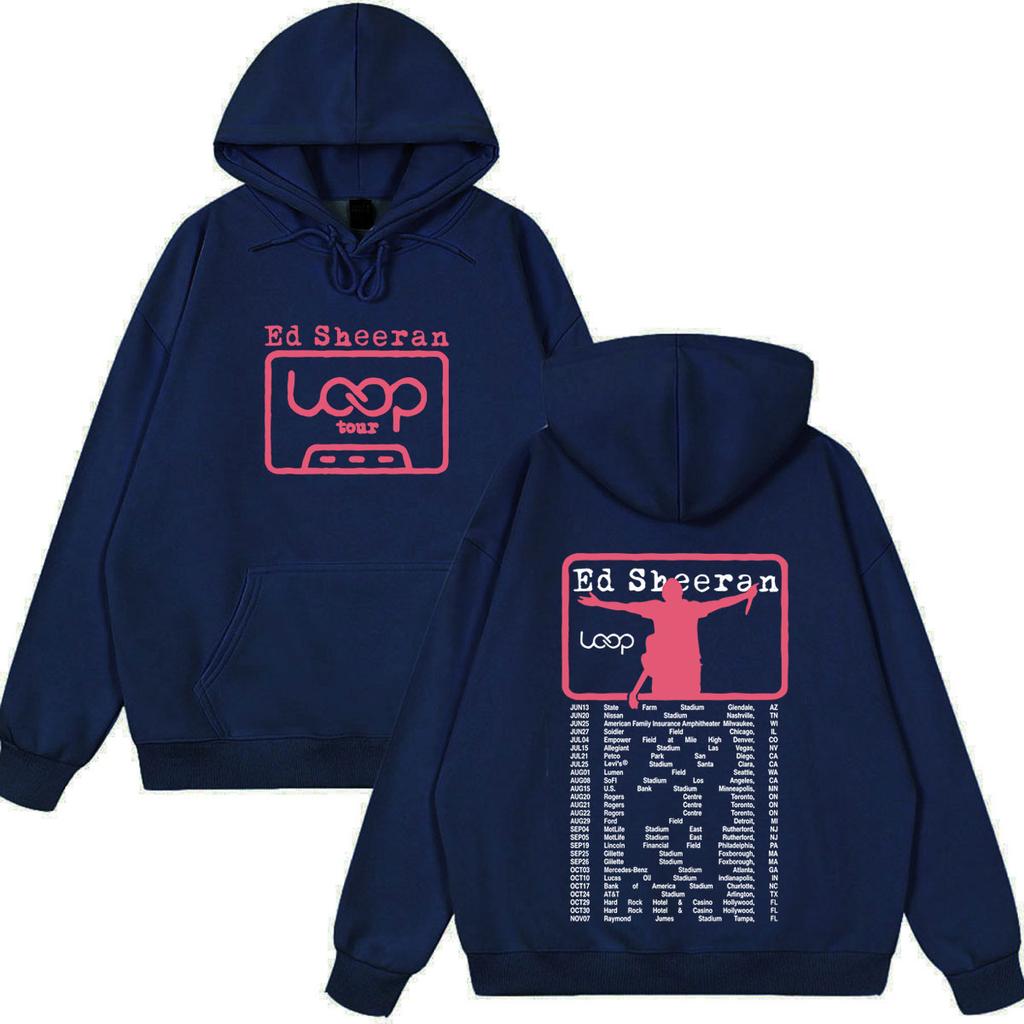 Ed Sheeran Loop Tour Print Sweatshirt Men Women Hip-hop Pullover Long Sleeves Casual Oversized Sweatshirts