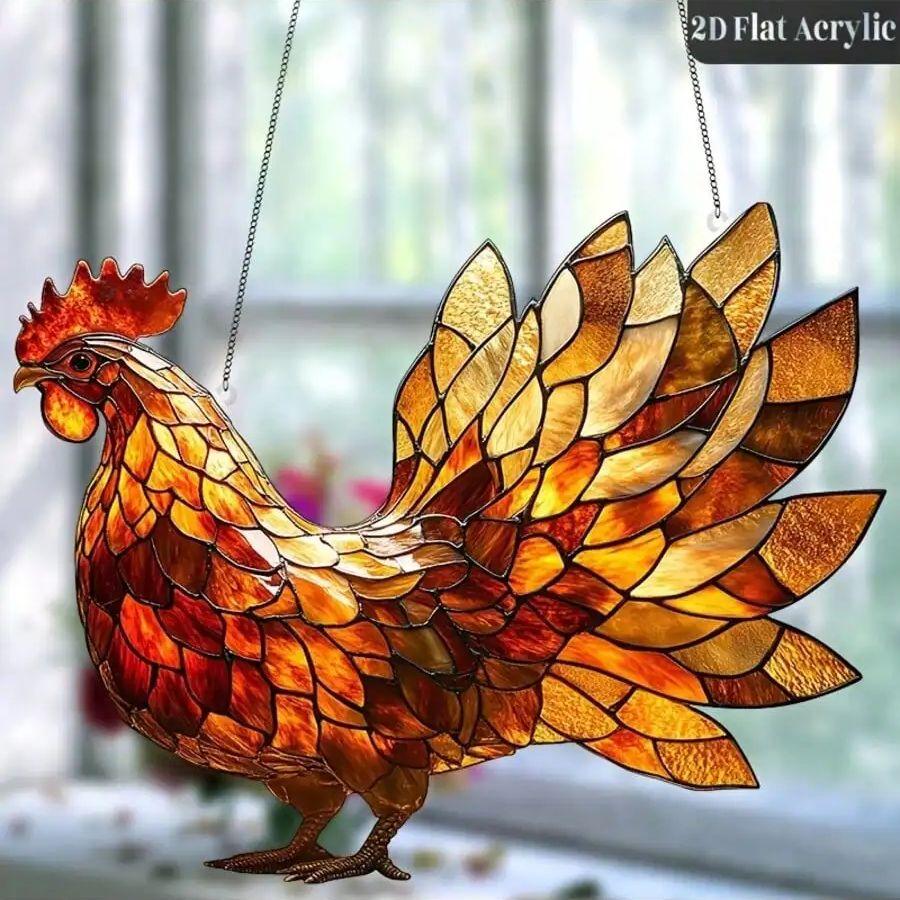 

1 привлекательный кулон в виде петуха, идеально подходящий для украшения сада, добавляющий фермерский шарм кухне и крыльцу