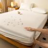 Soild Color Waterproof Fit Sheet with Elastic Band Non Slip Adjustable Mattress Cover for Double King Queen Bed 90/120/150/180/200cm