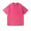 T-shirts décontractés rétro à col rond pour hommes et femmes, lavés et vieillis, manches courtes d'été polyvalentes, longueur aux épaules