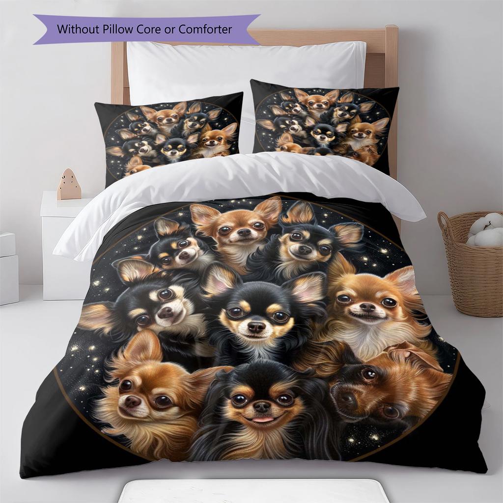 Cartoon Pattern Bedding Quilt Set Quilt Cover Pillowcase Home Decoration Birthday Gift (1 * Duvet Cover + 2 * Pillowcase, Without Core)