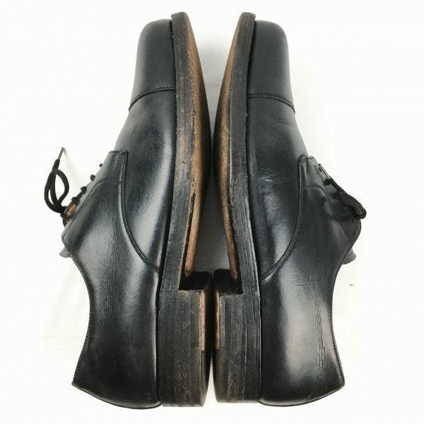 HEINRICH DINKELACKER Vintage Straight Tip Business Shoes Black Size 8 / 26.5cm(USED)