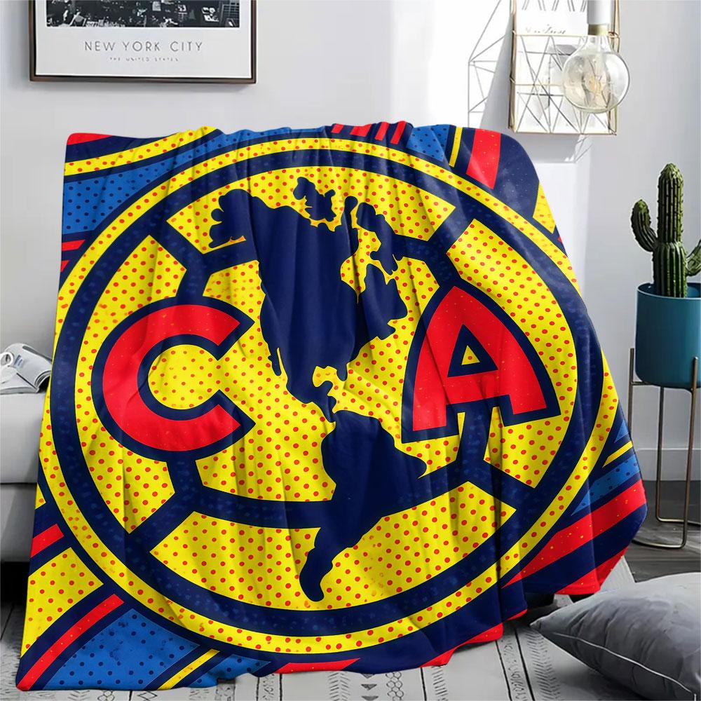 1PC Club America Patterned Flannel Blanket Suitable For All Seasons for Home Decor Warmth and Comfort Gifts Holiday Present