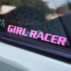 GIRL RACER Aufkleber für Auto, Auto-Fenster, abnehmbare Vinyl-Aufkleber, ölbeständige Dekoration, Motorrad-Kraftstofftank-Verkleidung, Zeichen für Fahrerin