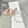 Fashion Women's Myopia Glasses Trendy Ultralight Near Sight Eyewear Men Vintage Round Frame Anti-blue Light Eyeglasses 0-1.0-4.0